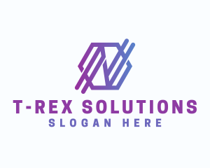 Startup Business Hexagon Letter N logo design