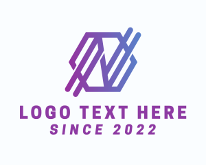 Letter N - Business Hexagon Letter N logo design