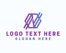 Startup Business Hexagon Letter N