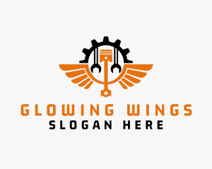 Cog Tools Wings logo design