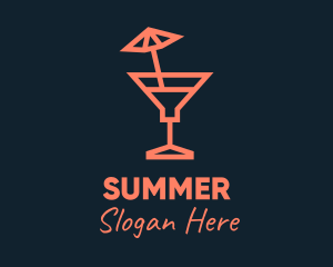 Minimalist Summer Cocktail  logo design