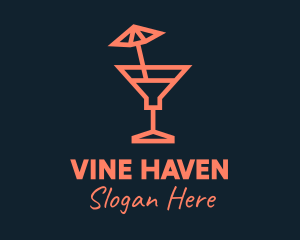 Minimalist Summer Cocktail  logo design