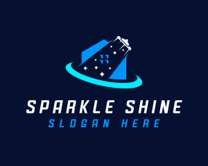 Sparkling Window Wiper logo design