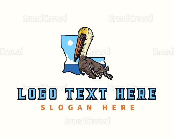 Brown Pelican Louisiana Logo