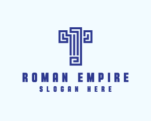 Roman - Mediterranean Greek Letter T logo design