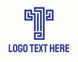 Letter T - Mediterranean Letter T logo design