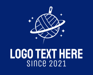 Knitter - Yarn Orbit Planet logo design