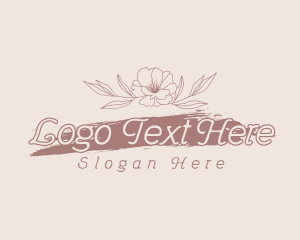 Vlogger - Feminine Flower Cosmetics logo design