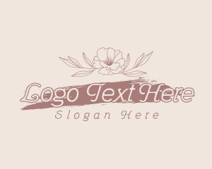 Flower - Feminine Flower Cosmetics logo design