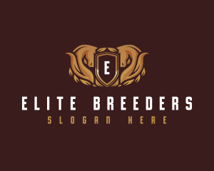 Premium Horse Shield  logo design