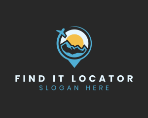 Mountain Travel Location Pin logo design