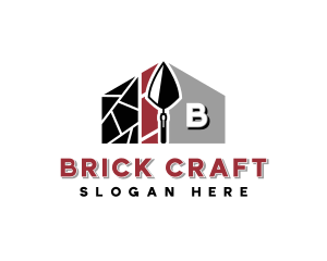 Brickwork - Masonry Trowel Handyman logo design