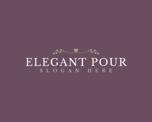 Elegant Love Wordmark logo design