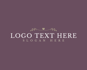 Spa - Elegant Love Wordmark logo design