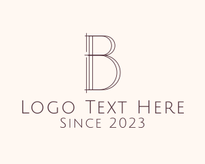 Wood Carver - Minimalist Professional Agency Letter B logo design