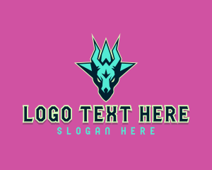 Mythological - Horn Dragon Avatar logo design