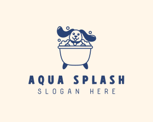 Bathing Pet Dog logo design