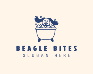 Bathing Pet Dog logo design