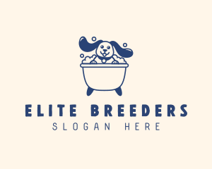 Bathing Pet Dog logo design