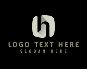 Publishing - Modern Media Letter H logo design