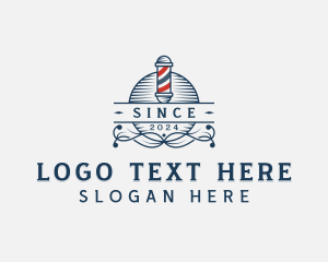 Barbering - Barber Haircut Barbershop logo design