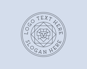 Geometric - Upscale Lion Crest logo design