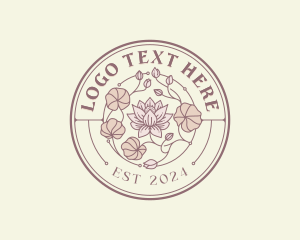 Artisanal - Lotus Floral Garden logo design
