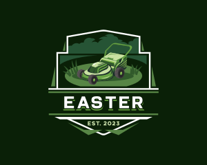 Grass Cutter Lawn Mower Logo