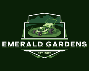 Grass Cutter Lawn Mower logo design