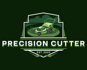 Grass Cutter Lawn Mower logo design