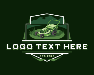 Trimmer - Grass Cutter Lawn Mower logo design