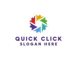 Click - Colorful Cursor Technology logo design