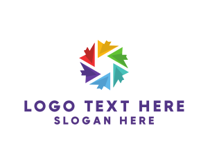Online - Colorful Cursor Technology logo design