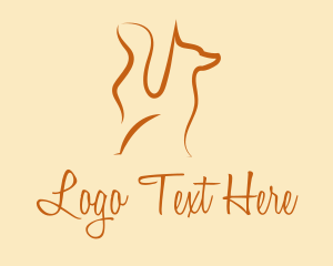 Orange Dog - Minimalist Orange Dog logo design