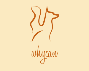 Vet - Minimalist Orange Dog logo design