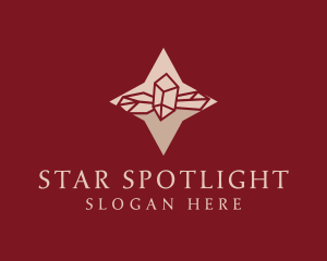 Star Gemstone Crystal logo design