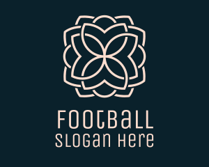 Flower Shop - Beige Monoline Blooming Flower logo design