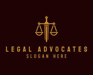 Legal Sword Scale logo design