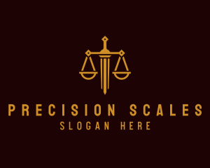 Legal Sword Scale logo design