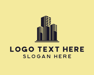 Office Space - Office Space Building Realty logo design