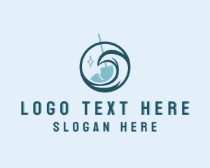 Sanitize - Mop Wash Cleaning logo design