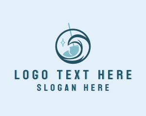 Cleaning - Mop Wash Cleaning logo design