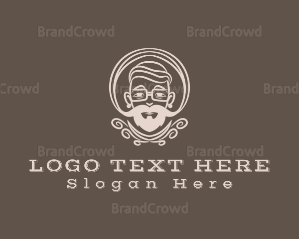 Beard Mustache Hipster Logo