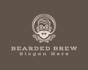 Beard Mustache Hipster logo design