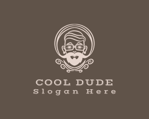 Dude - Beard Mustache Hipster logo design