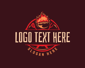 Hot - Hot Grill Barbeque logo design