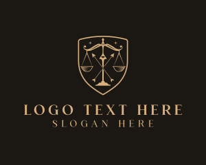Scales Of Justice - Paralegal Justice Shield logo design