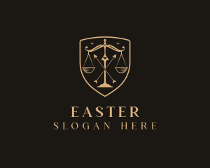 Justice Scale - Paralegal Justice Shield logo design