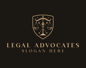 Paralegal Justice Shield logo design