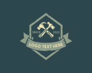 Decoration - Rustic Hexagon Hammer logo design